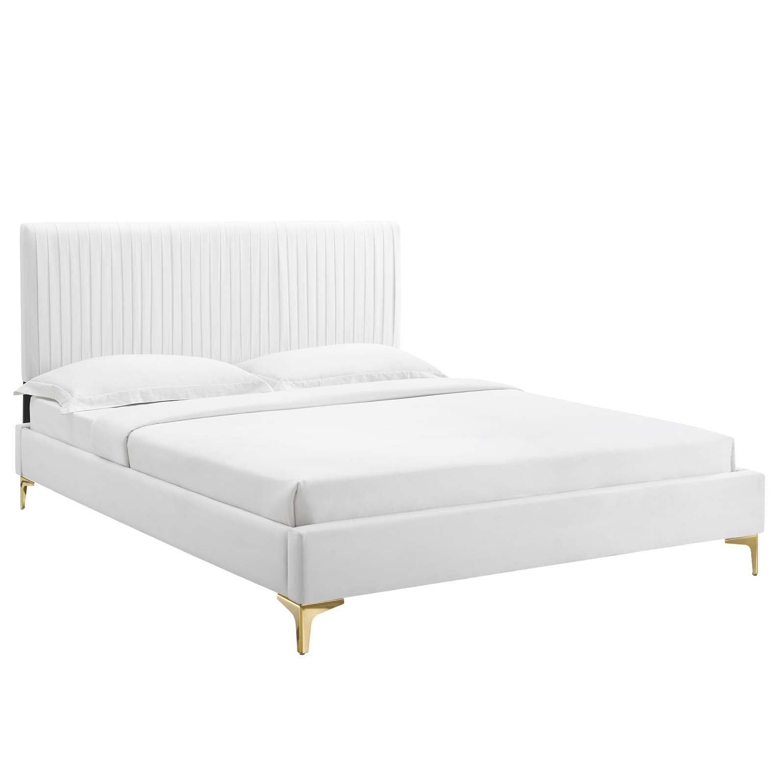 Peyton Performance Velvet Queen Platform Bed by Modway