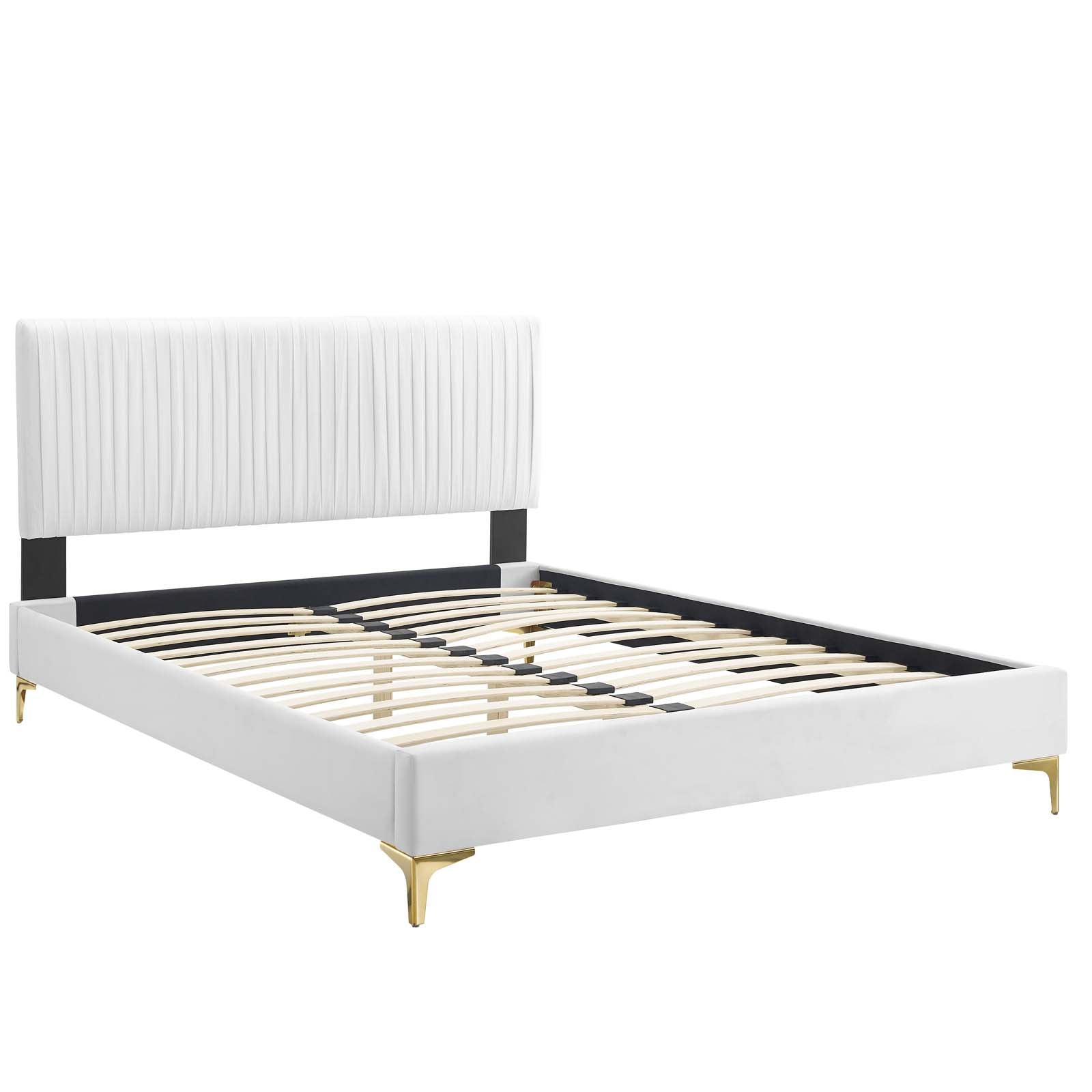 Peyton Performance Velvet Queen Platform Bed by Modway