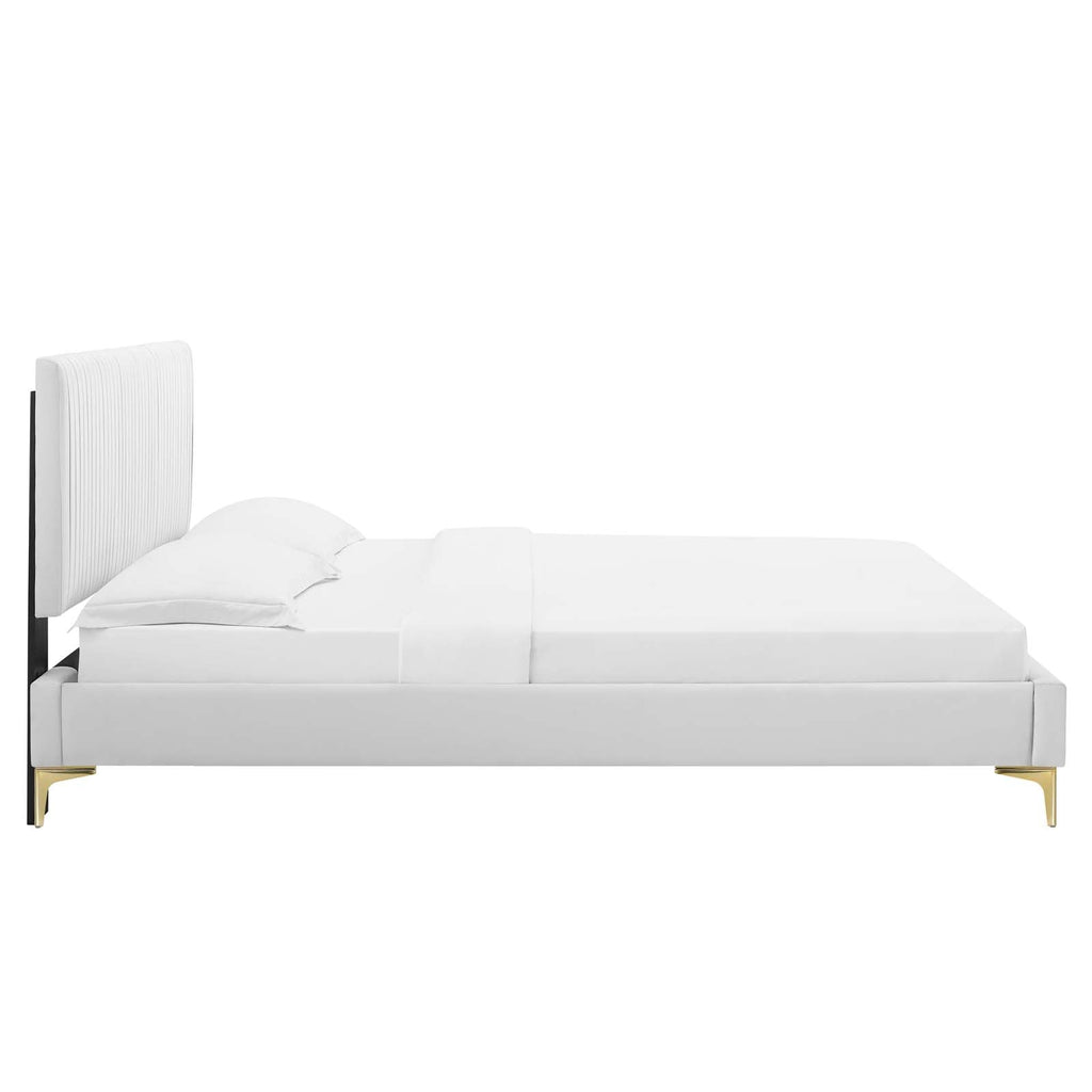Peyton Performance Velvet Queen Platform Bed by Modway