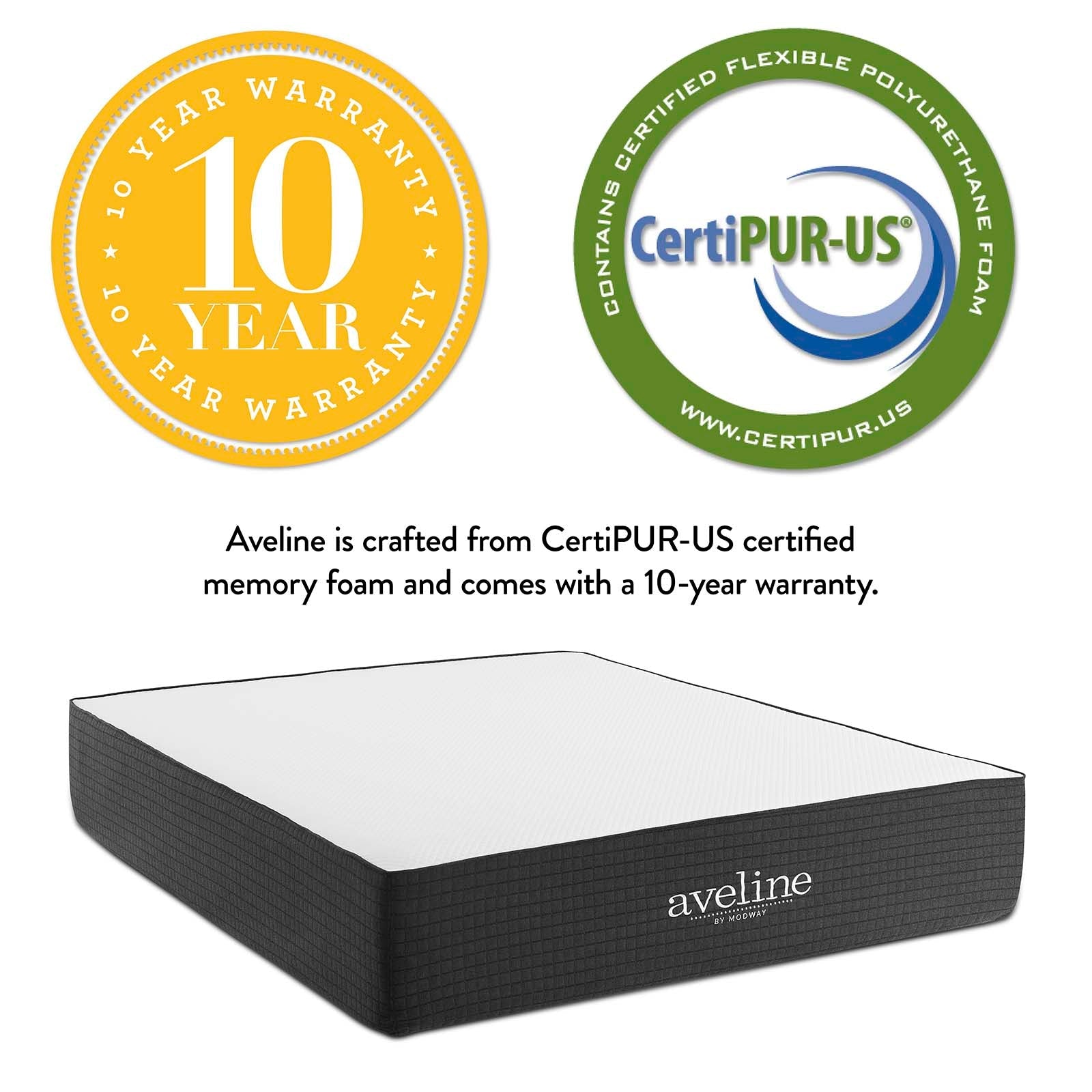 Aveline 14" Memory Foam Queen Mattress by Modway