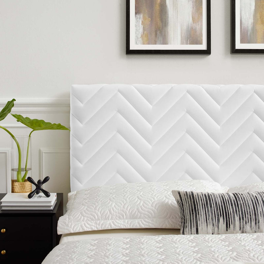 Mercy Chevron Tufted Performance Velvet Full/Queen Headboard by Modway