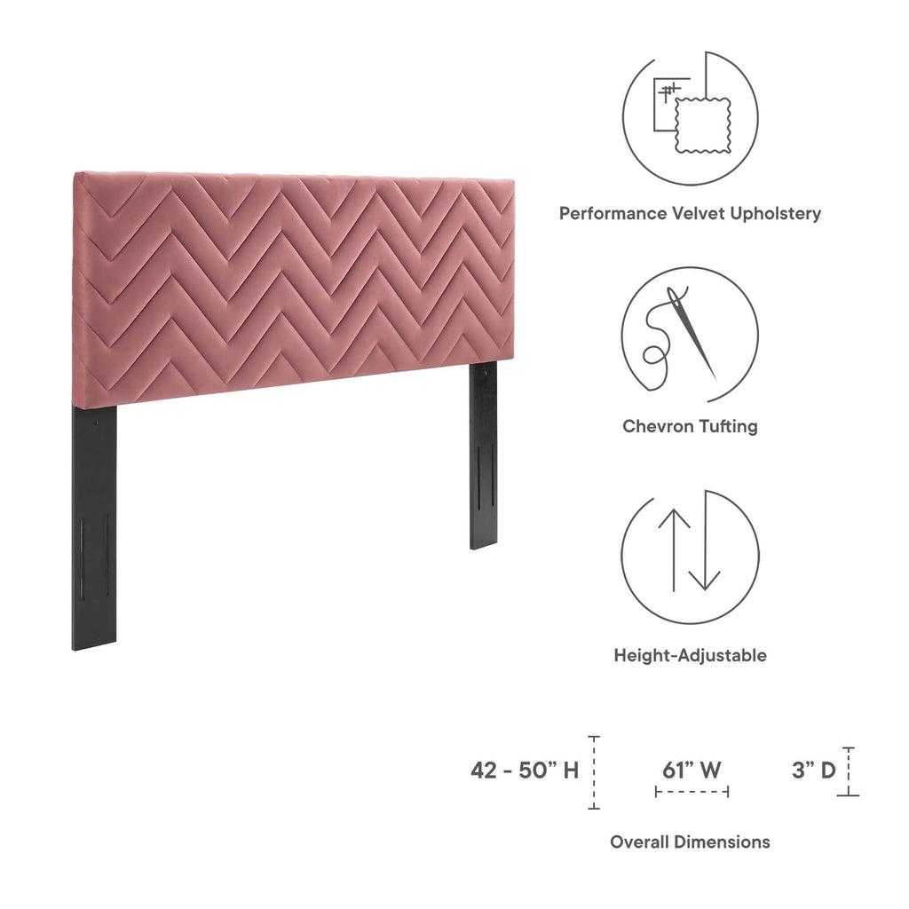 Mercy Chevron Tufted Performance Velvet King/California King Headboard by Modway