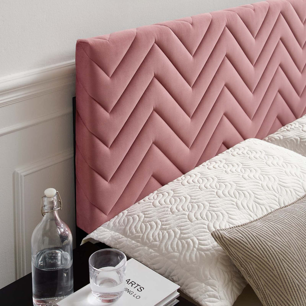 Mercy Chevron Tufted Performance Velvet King/California King Headboard by Modway