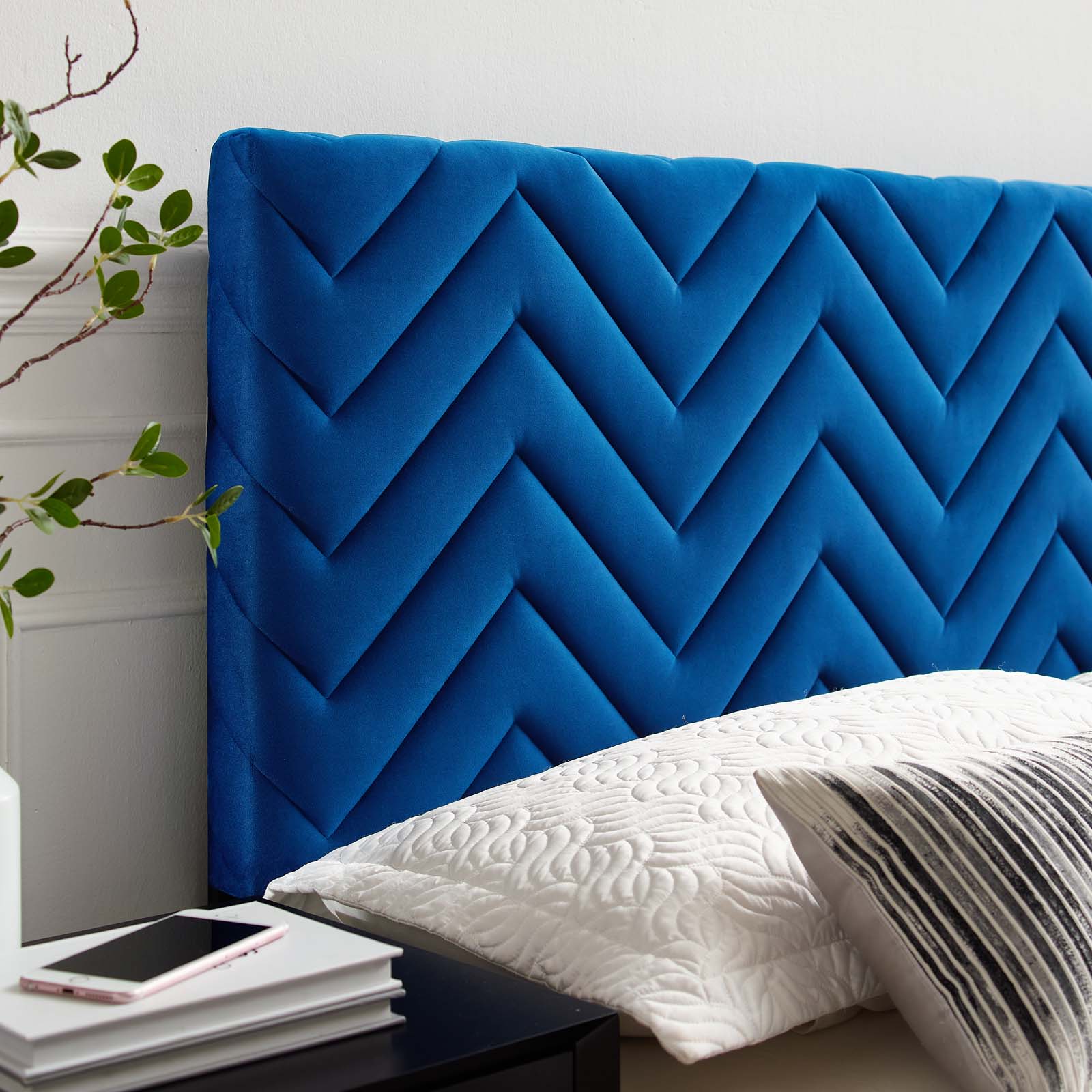 Mercy Chevron Tufted Performance Velvet King/California King Headboard by Modway