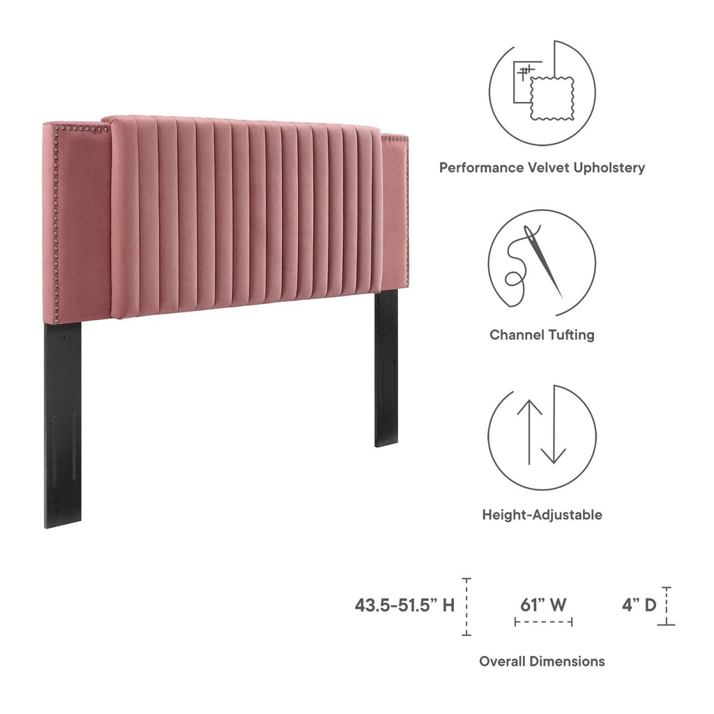 Felicity Channel Tufted Performance Velvet Twin Headboard by Modway