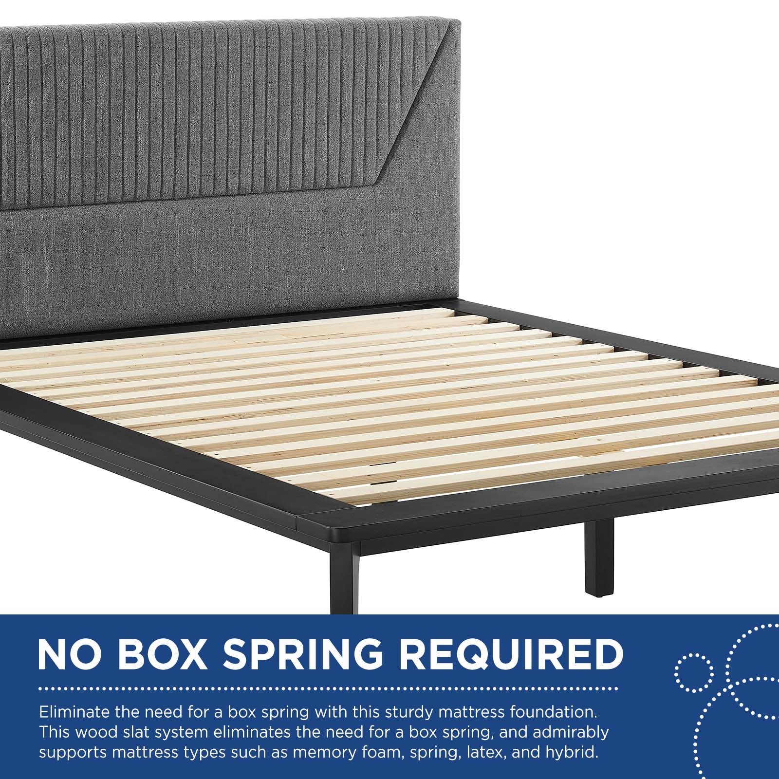 Dakota Upholstered Queen Platform Bed by Modway