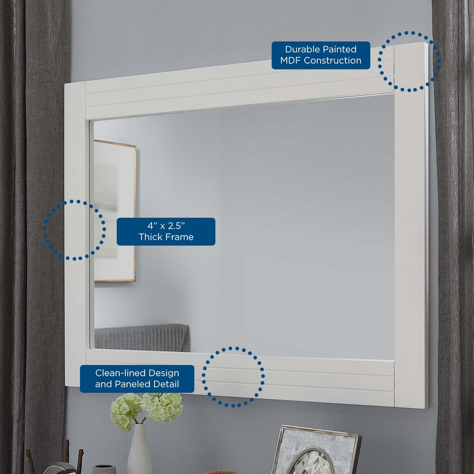 Dakota Mirror by Modway