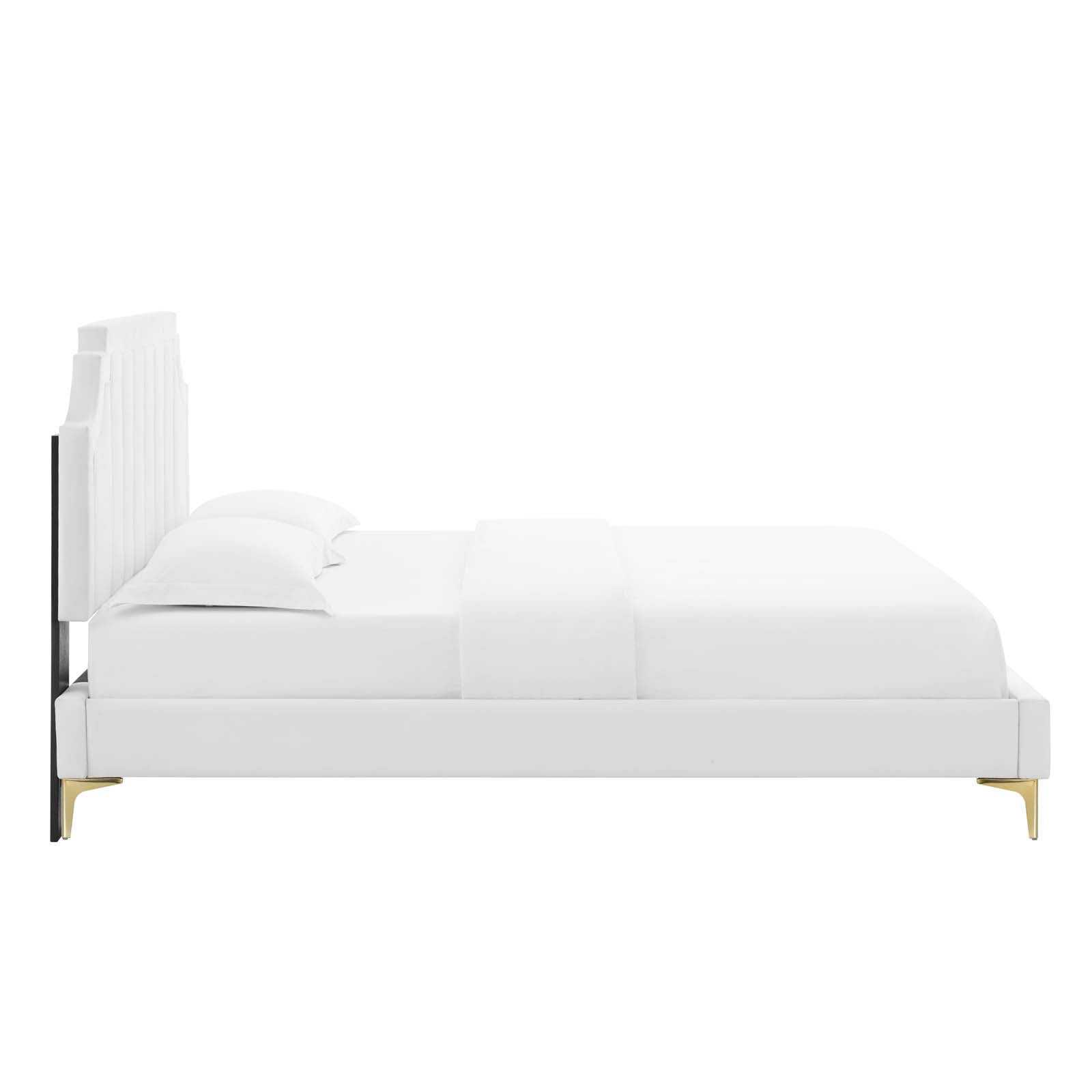 Sienna Performance Velvet Queen Platform Bed by Modway