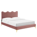 Current Performance Velvet Twin Platform Bed by Modway