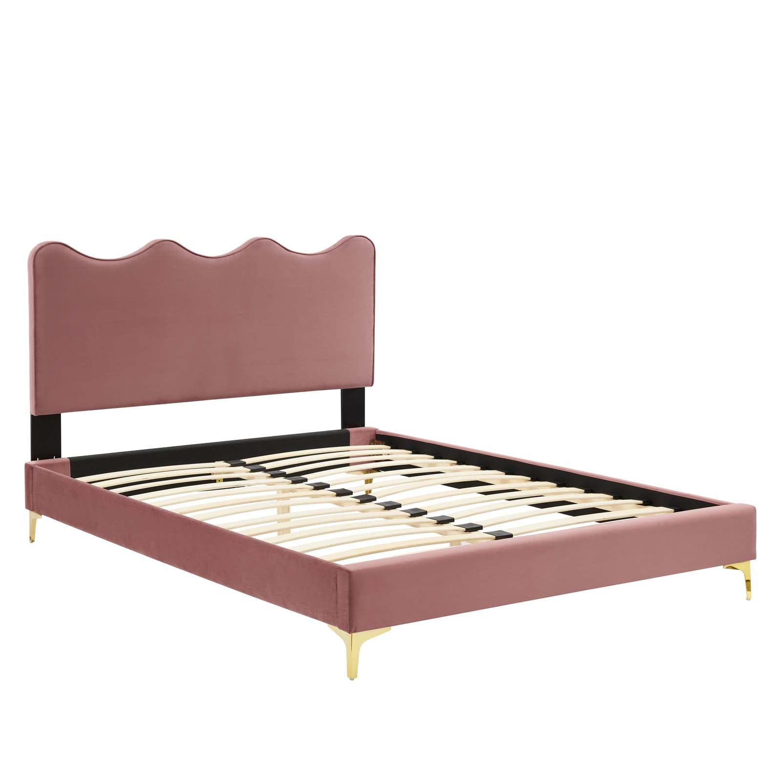Current Performance Velvet Twin Platform Bed by Modway