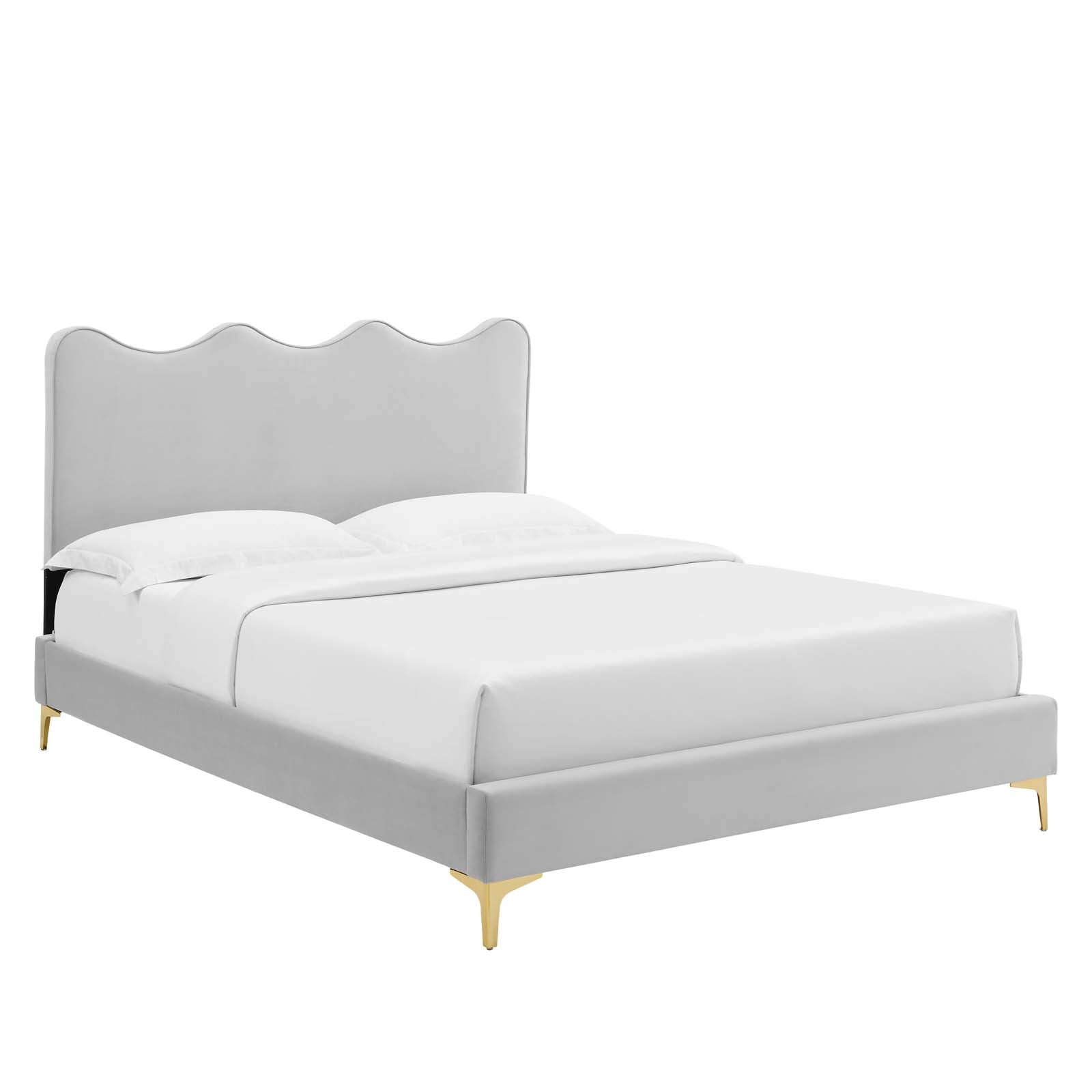 Current Performance Velvet Twin Platform Bed by Modway