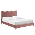 Current Performance Velvet Twin Platform Bed by Modway