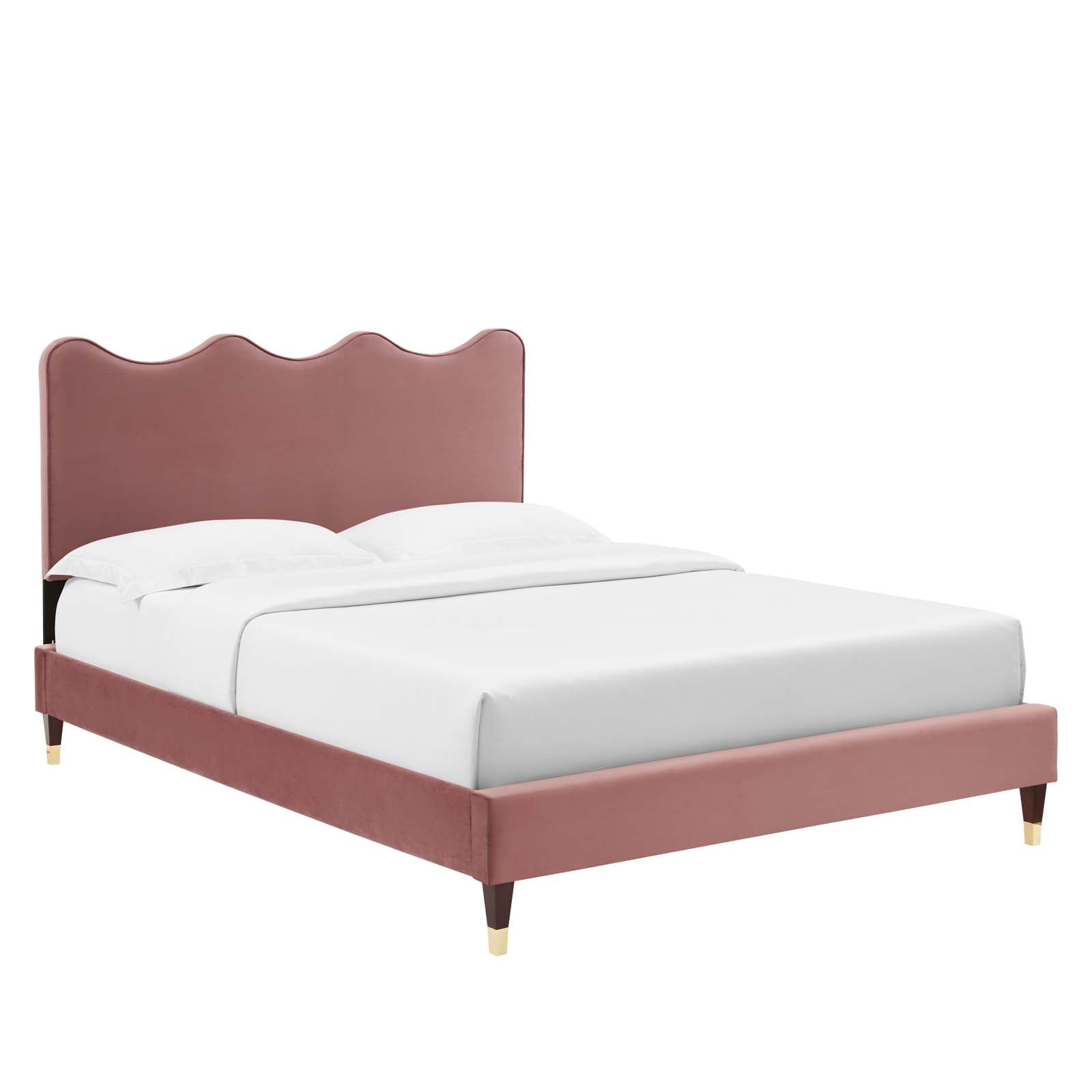 Current Performance Velvet Twin Platform Bed by Modway