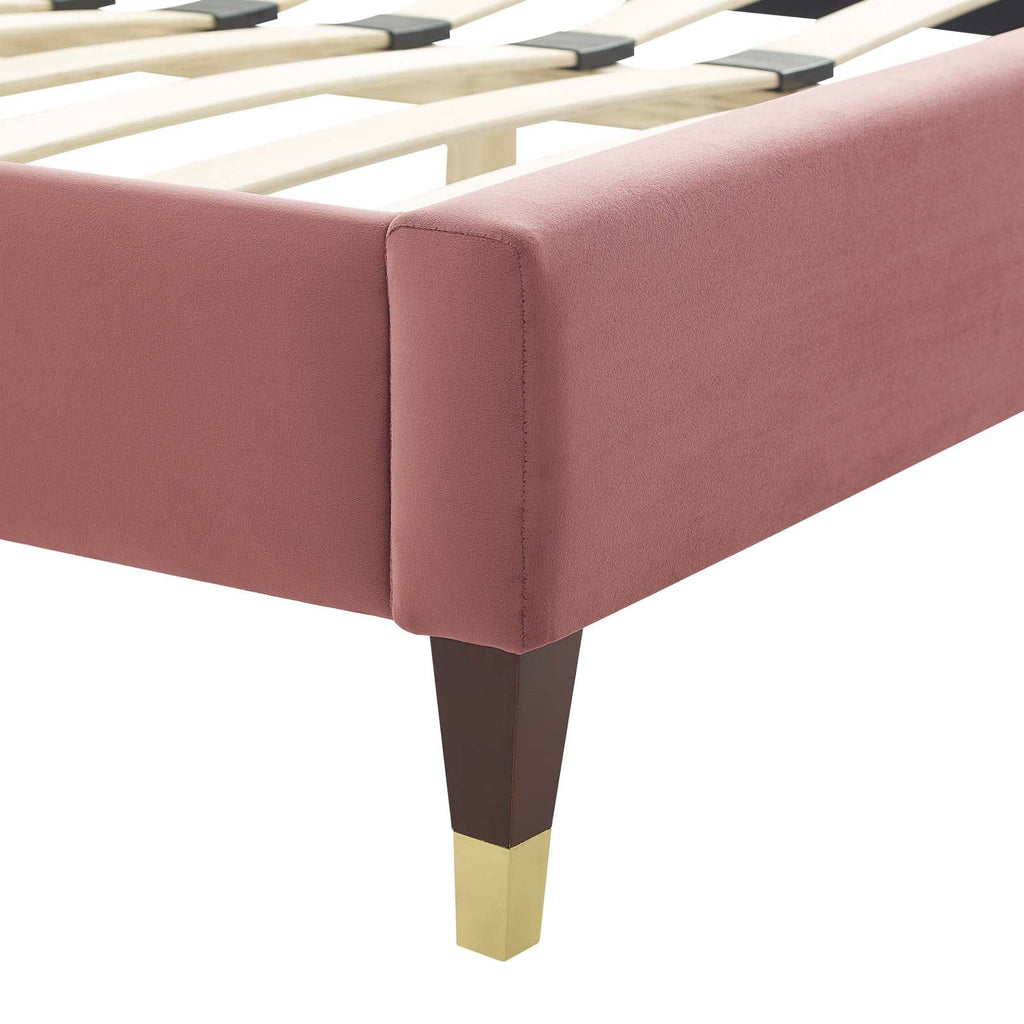 Current Performance Velvet Twin Platform Bed by Modway
