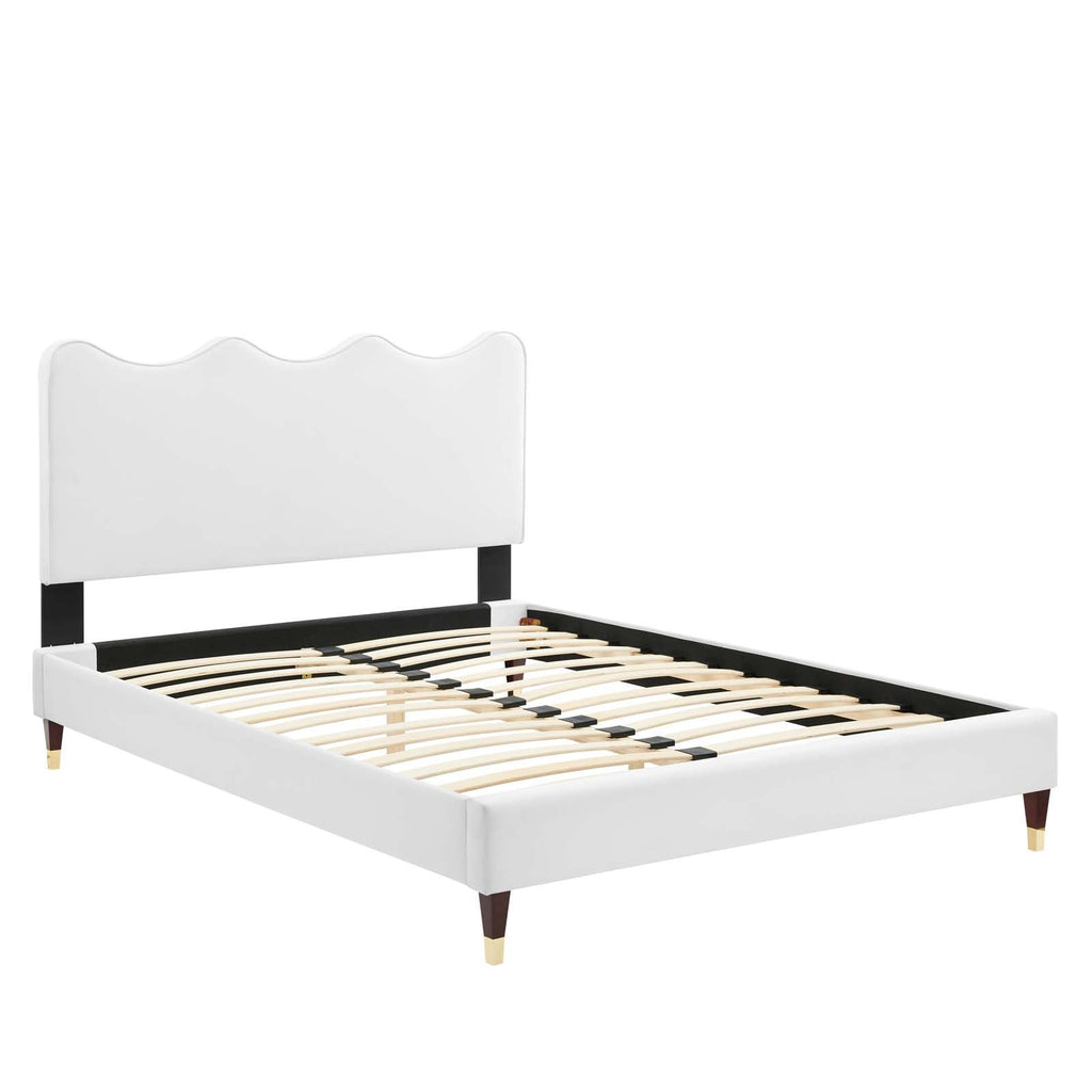 Current Performance Velvet Twin Platform Bed by Modway