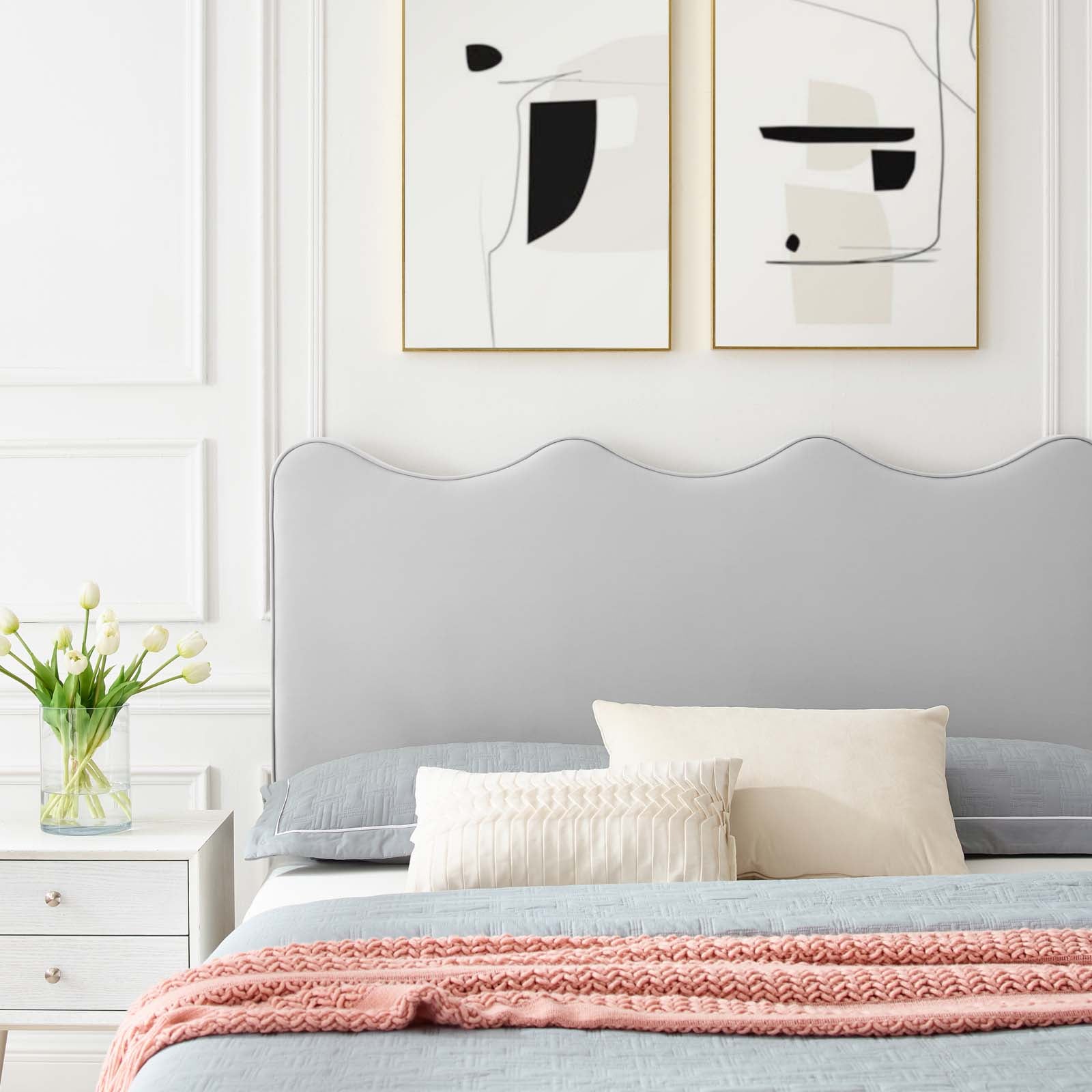 Current Performance Velvet Full Platform Bed by Modway