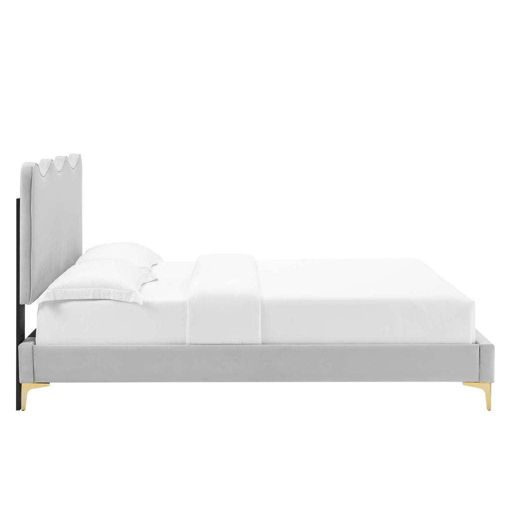 Current Performance Velvet Full Platform Bed by Modway