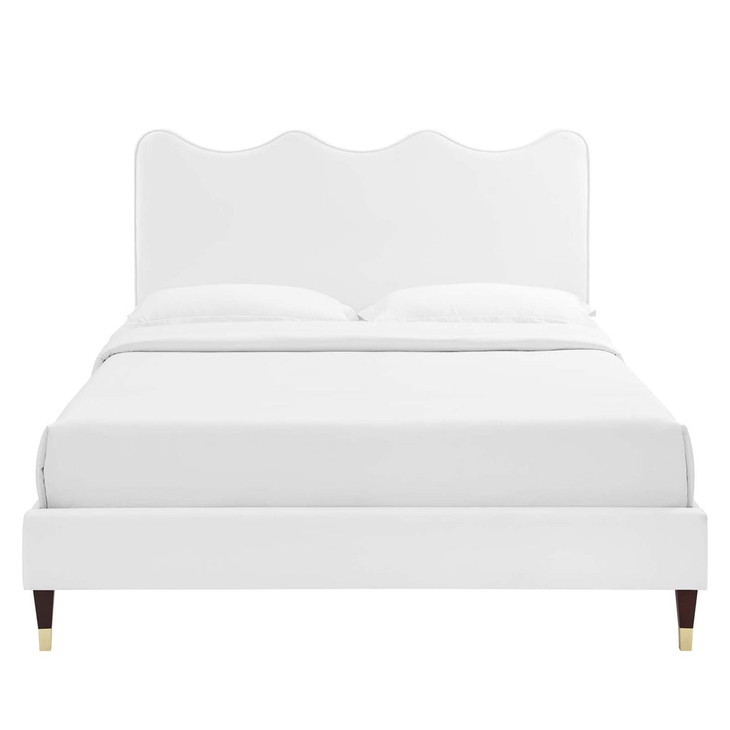 Current Performance Velvet Full Platform Bed by Modway
