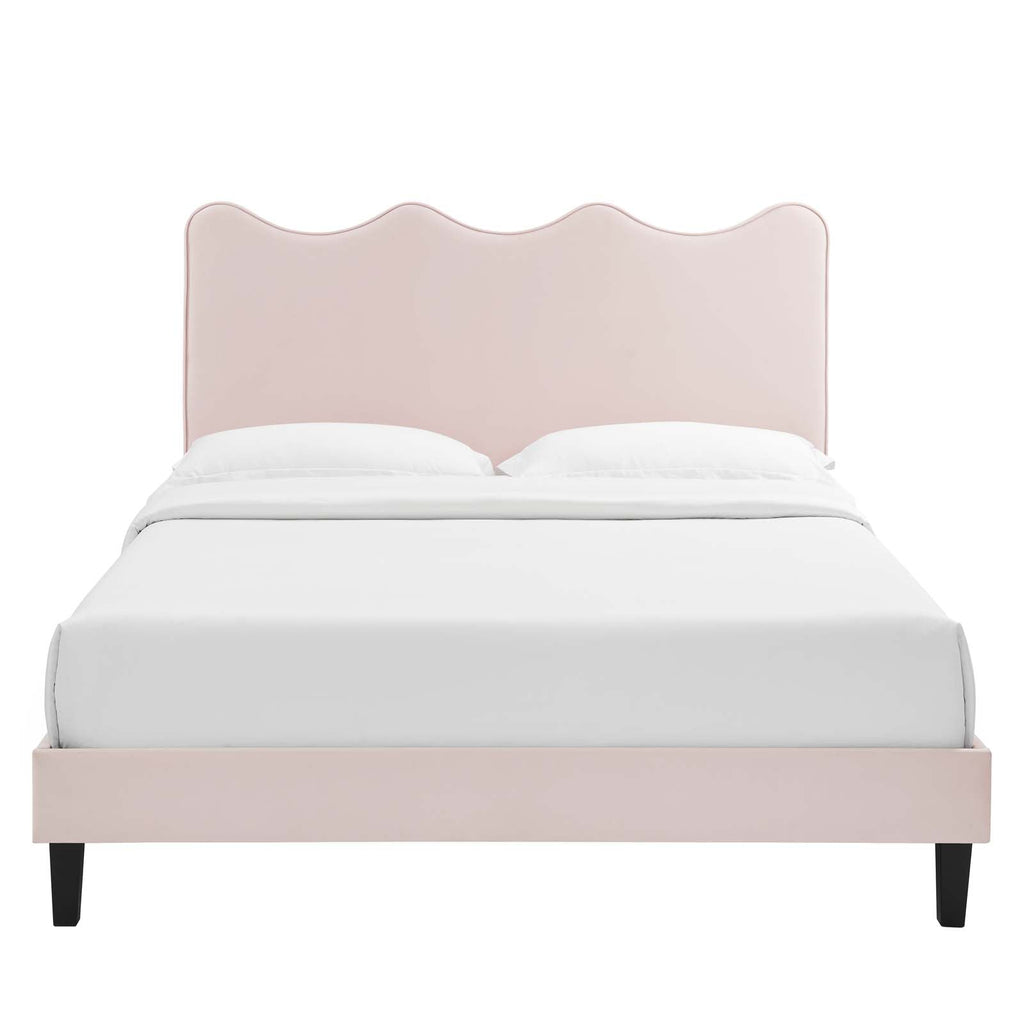 Current Performance Velvet Full Platform Bed by Modway