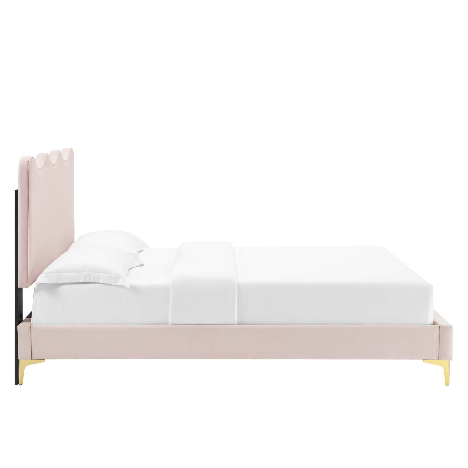 Current Performance Velvet Queen Platform Bed by Modway