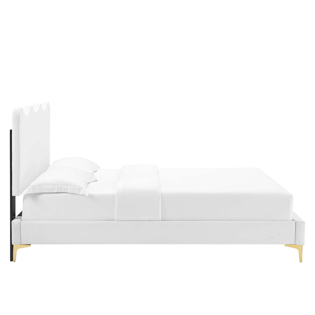 Current Performance Velvet Queen Platform Bed by Modway