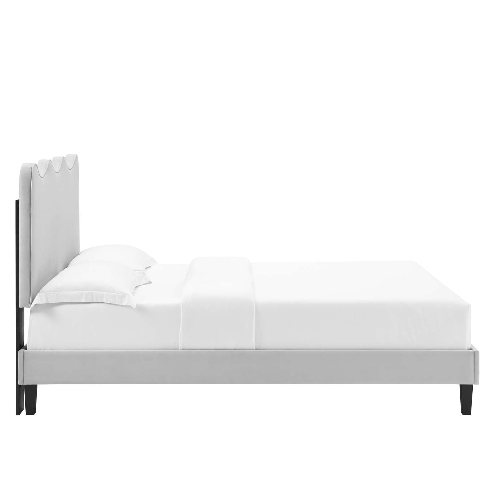Current Performance Velvet Queen Platform Bed by Modway