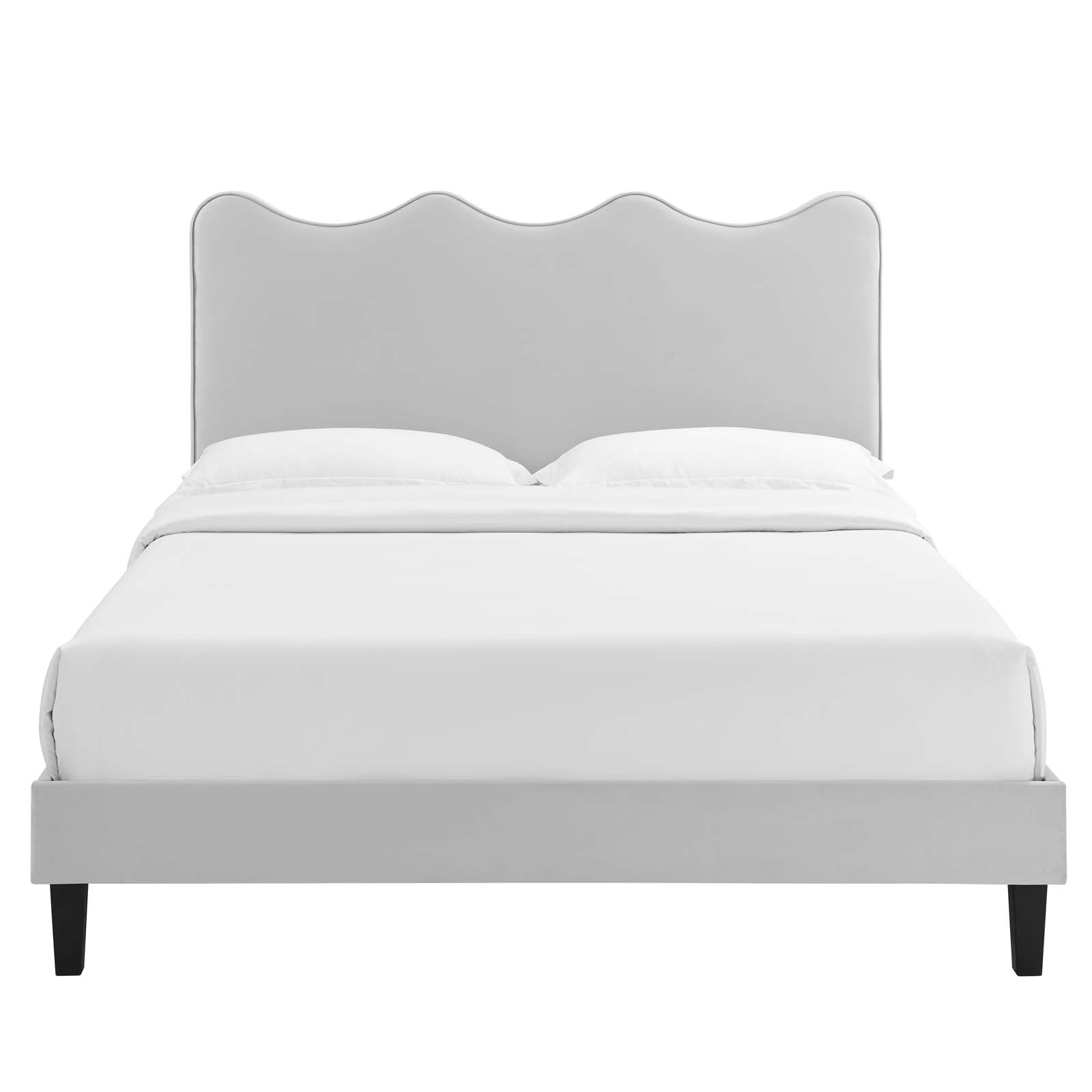 Current Performance Velvet Queen Platform Bed by Modway
