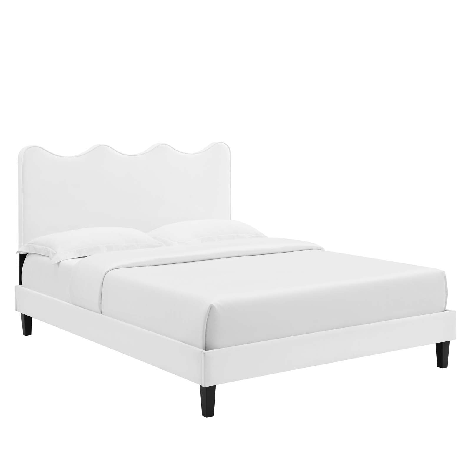 Current Performance Velvet Queen Platform Bed by Modway