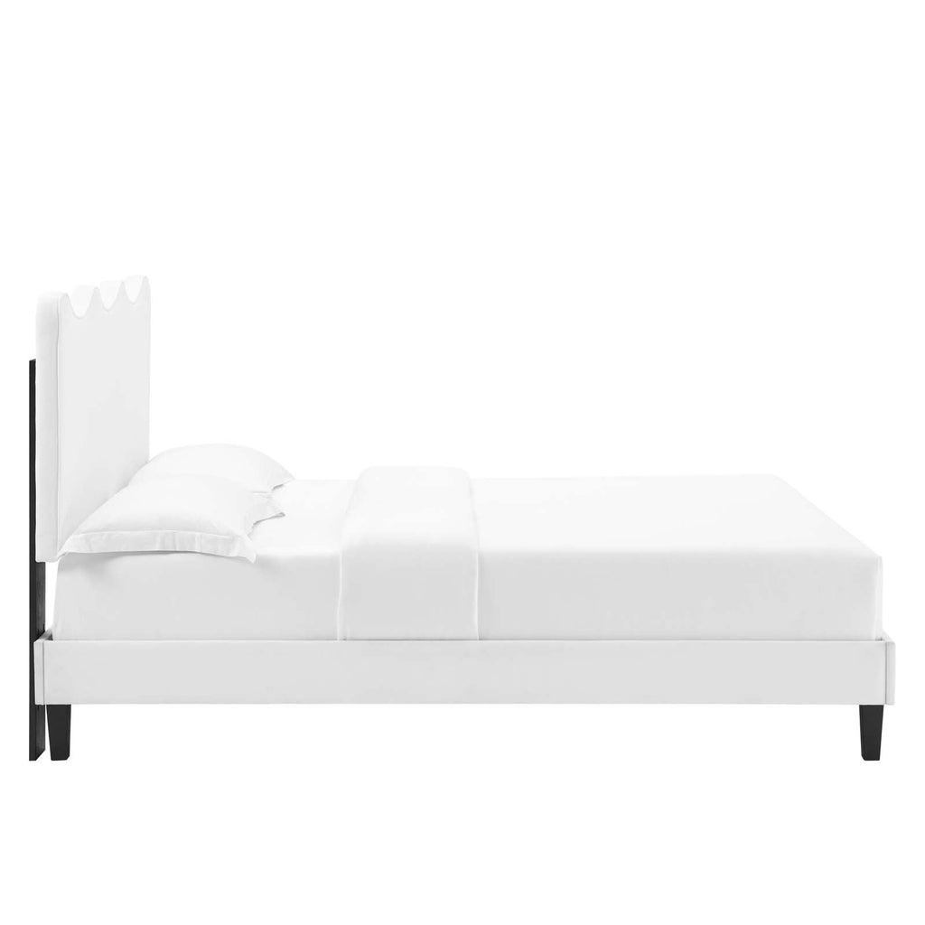Current Performance Velvet Queen Platform Bed by Modway