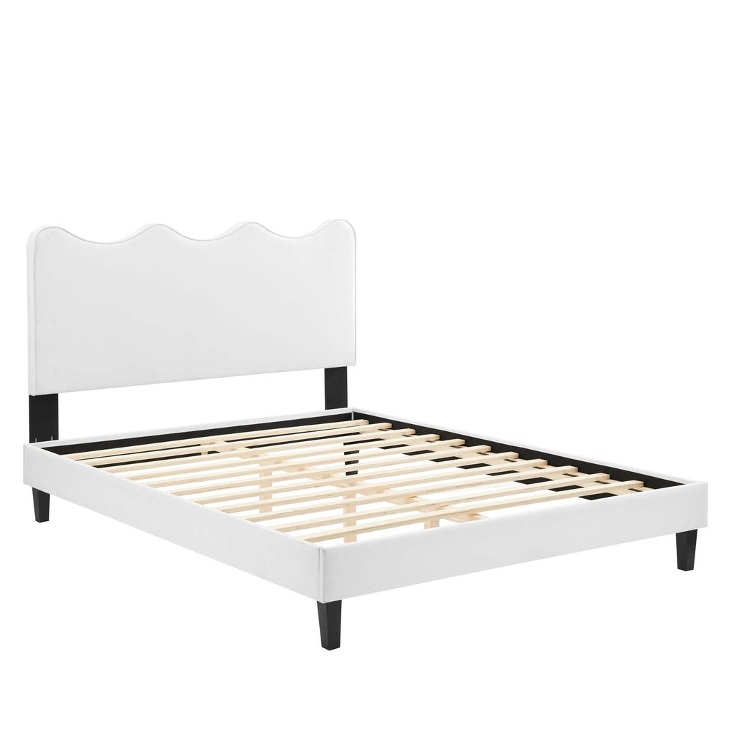 Current Performance Velvet Queen Platform Bed by Modway