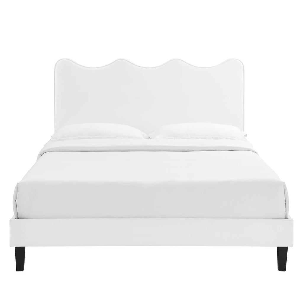 Current Performance Velvet Queen Platform Bed by Modway
