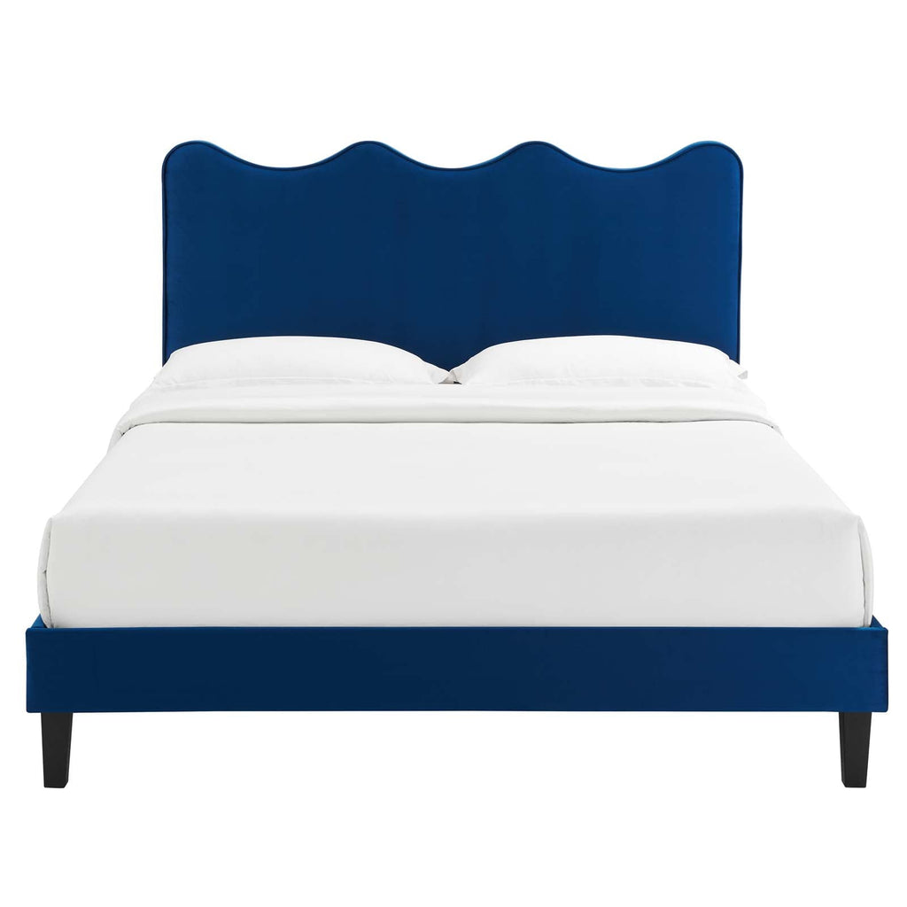 Current Performance Velvet King Platform Bed by Modway