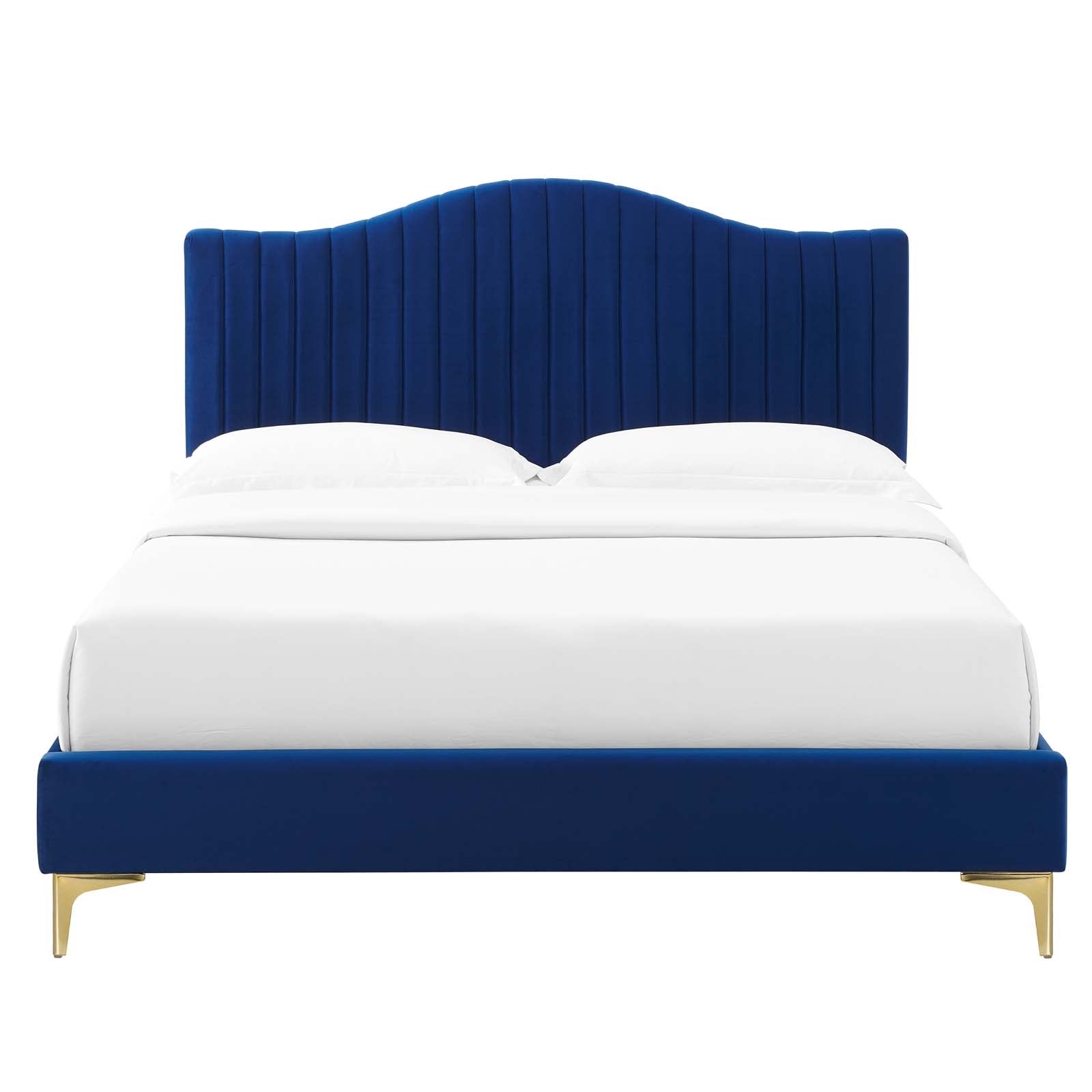 Juniper Channel Tufted Performance Velvet Queen Platform Bed by Modway
