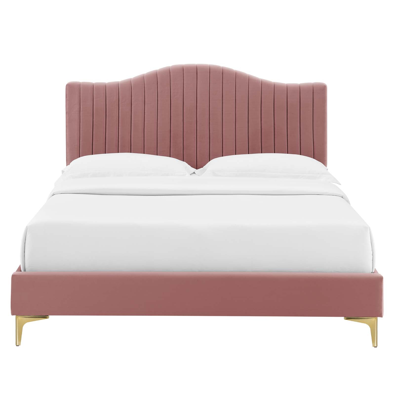 Juniper Channel Tufted Performance Velvet Twin Platform Bed by Modway
