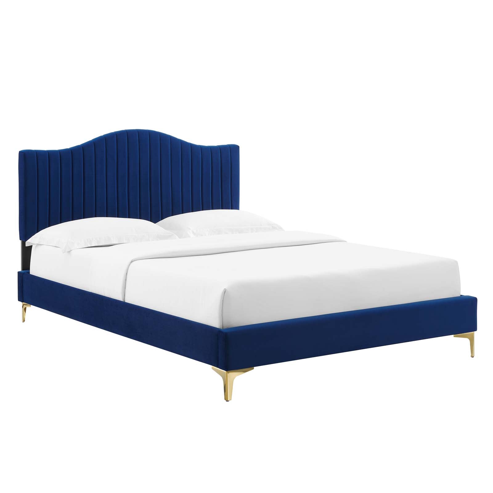 Juniper Channel Tufted Performance Velvet Twin Platform Bed by Modway