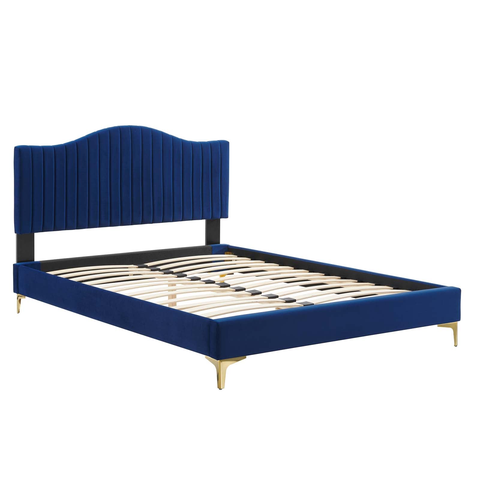 Juniper Channel Tufted Performance Velvet Twin Platform Bed by Modway