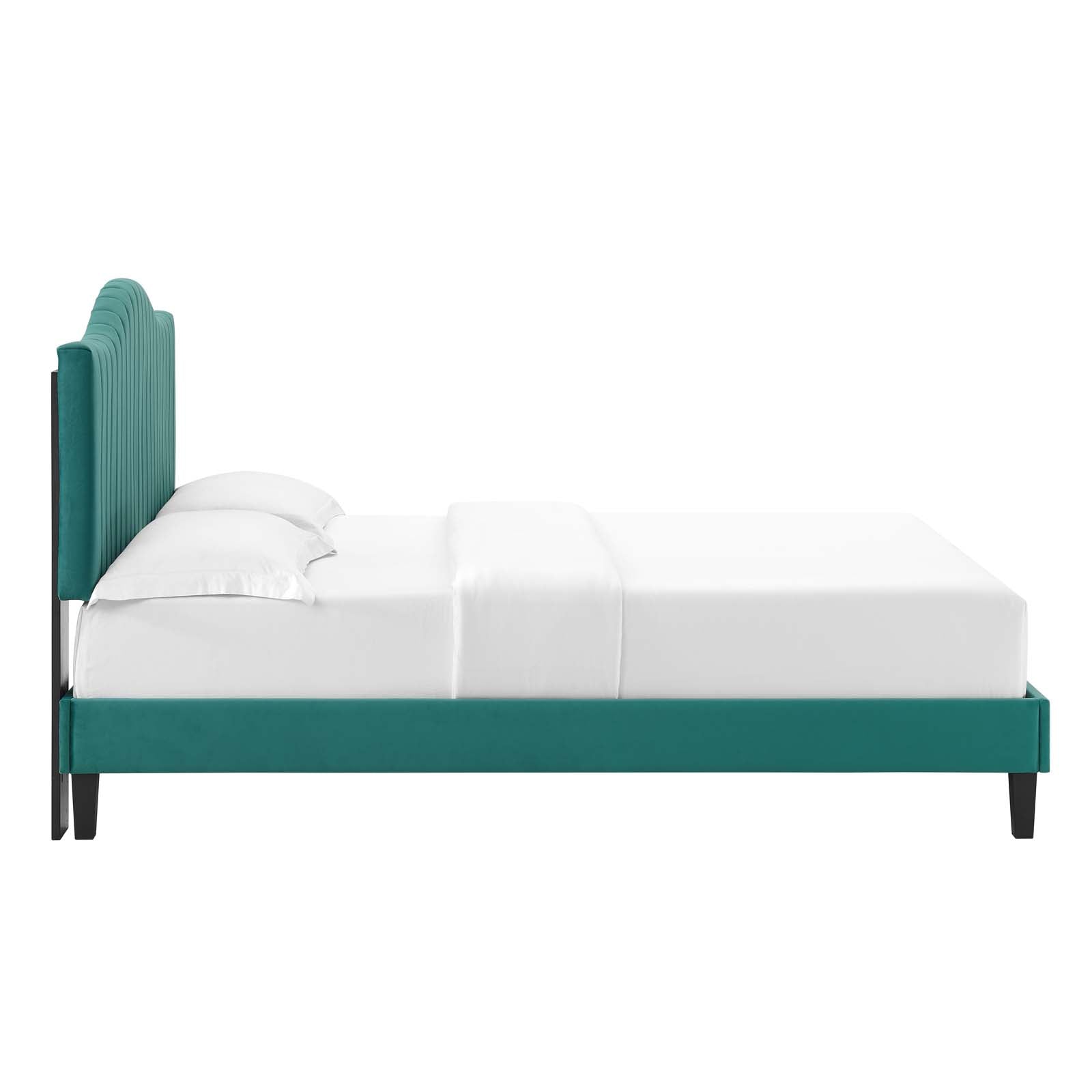 Juniper Channel Tufted Performance Velvet Twin Platform Bed by Modway