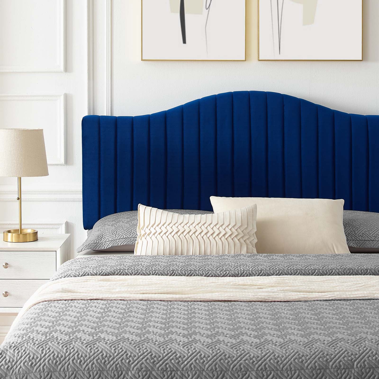 Juniper Channel Tufted Performance Velvet Full Platform Bed by Modway