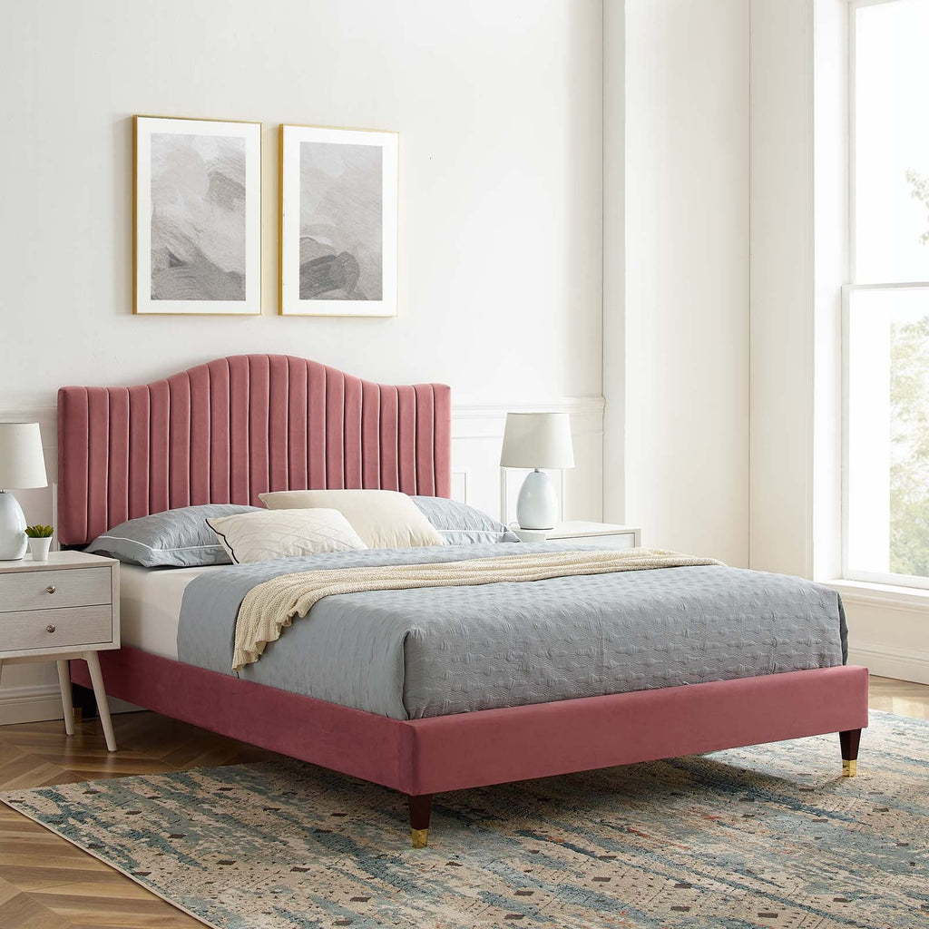 Juniper Channel Tufted Performance Velvet Full Pla