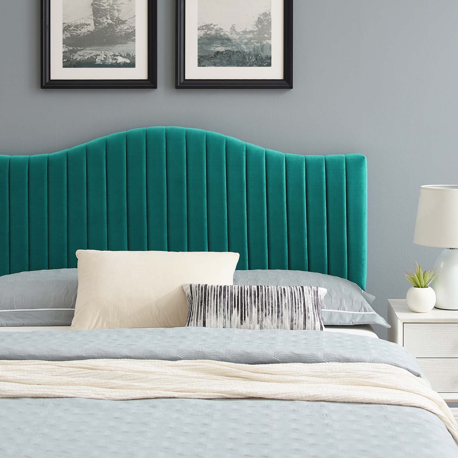 Juniper Channel Tufted Performance Velvet Full Platform Bed by Modway