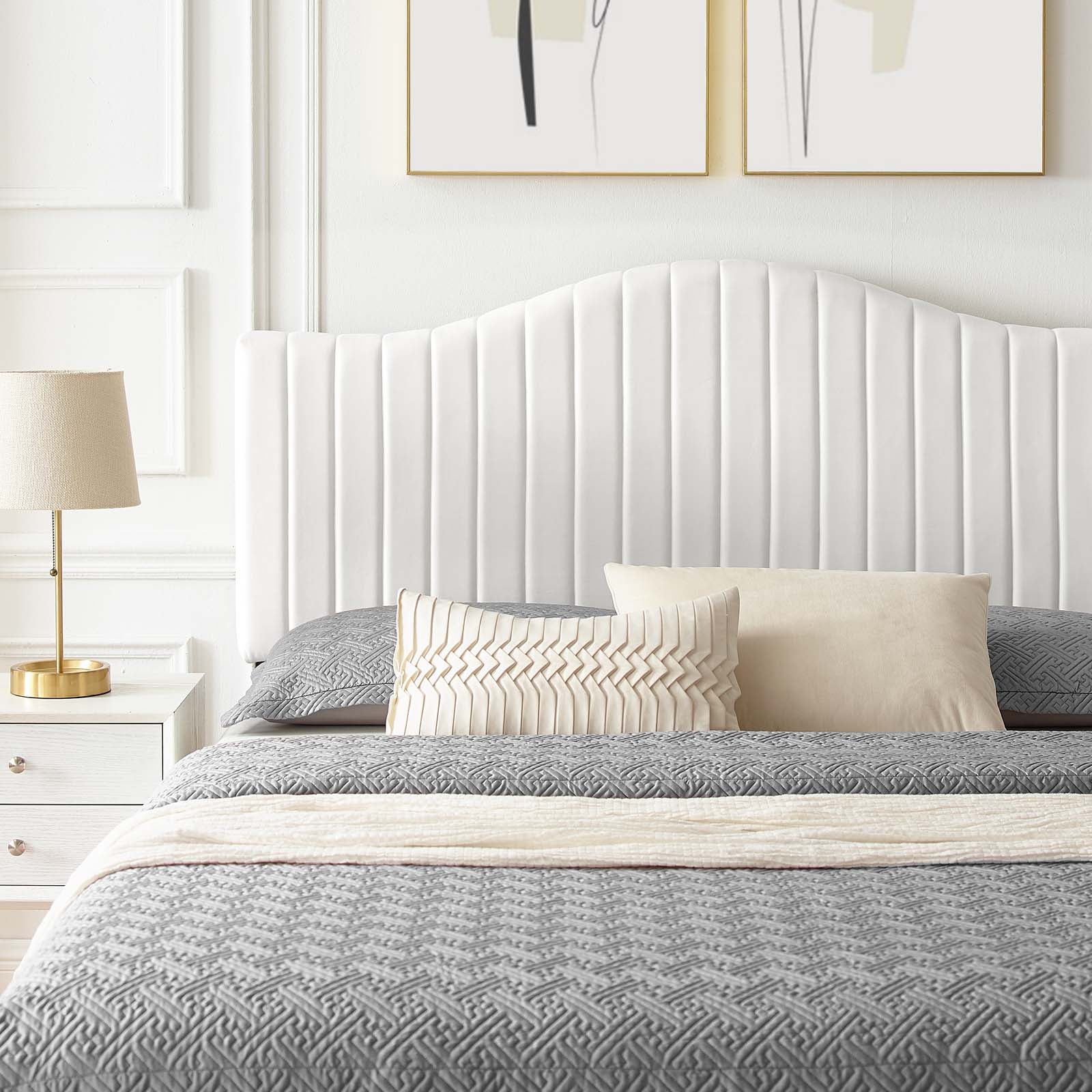 Juniper Channel Tufted Performance Velvet King Platform Bed by Modway