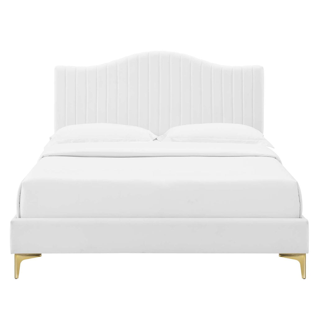 Juniper Channel Tufted Performance Velvet King Platform Bed by Modway