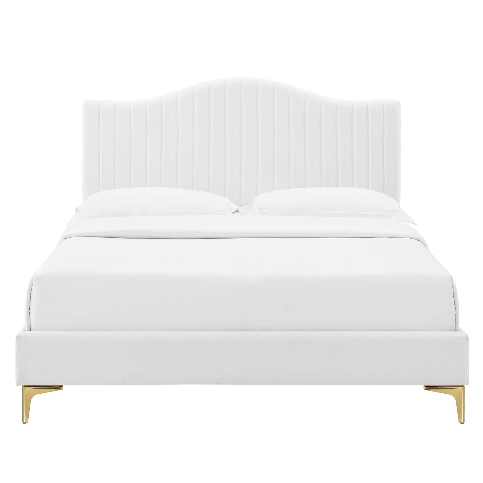 Juniper Channel Tufted Performance Velvet King Platform Bed by Modway
