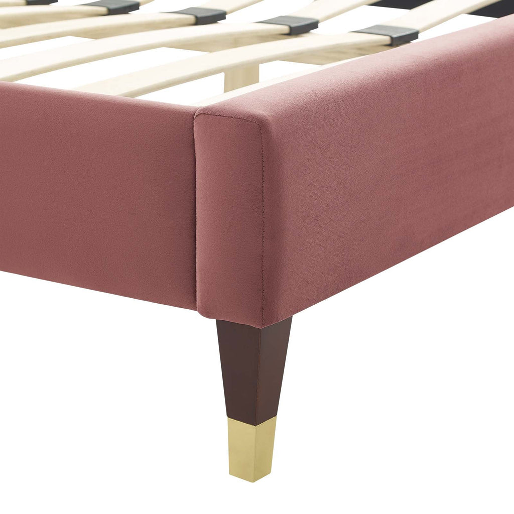 Juniper Channel Tufted Performance Velvet King Platform Bed by Modway