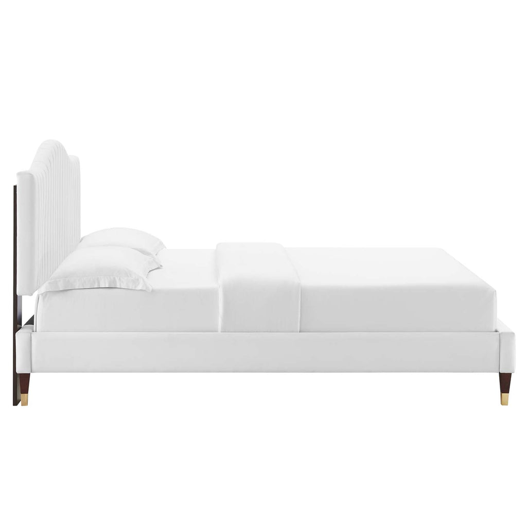 Juniper Channel Tufted Performance Velvet King Platform Bed by Modway