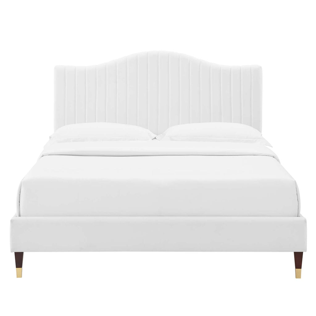 Juniper Channel Tufted Performance Velvet King Platform Bed by Modway