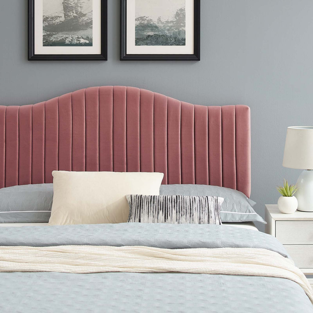 Juniper Channel Tufted Performance Velvet King Platform Bed by Modway