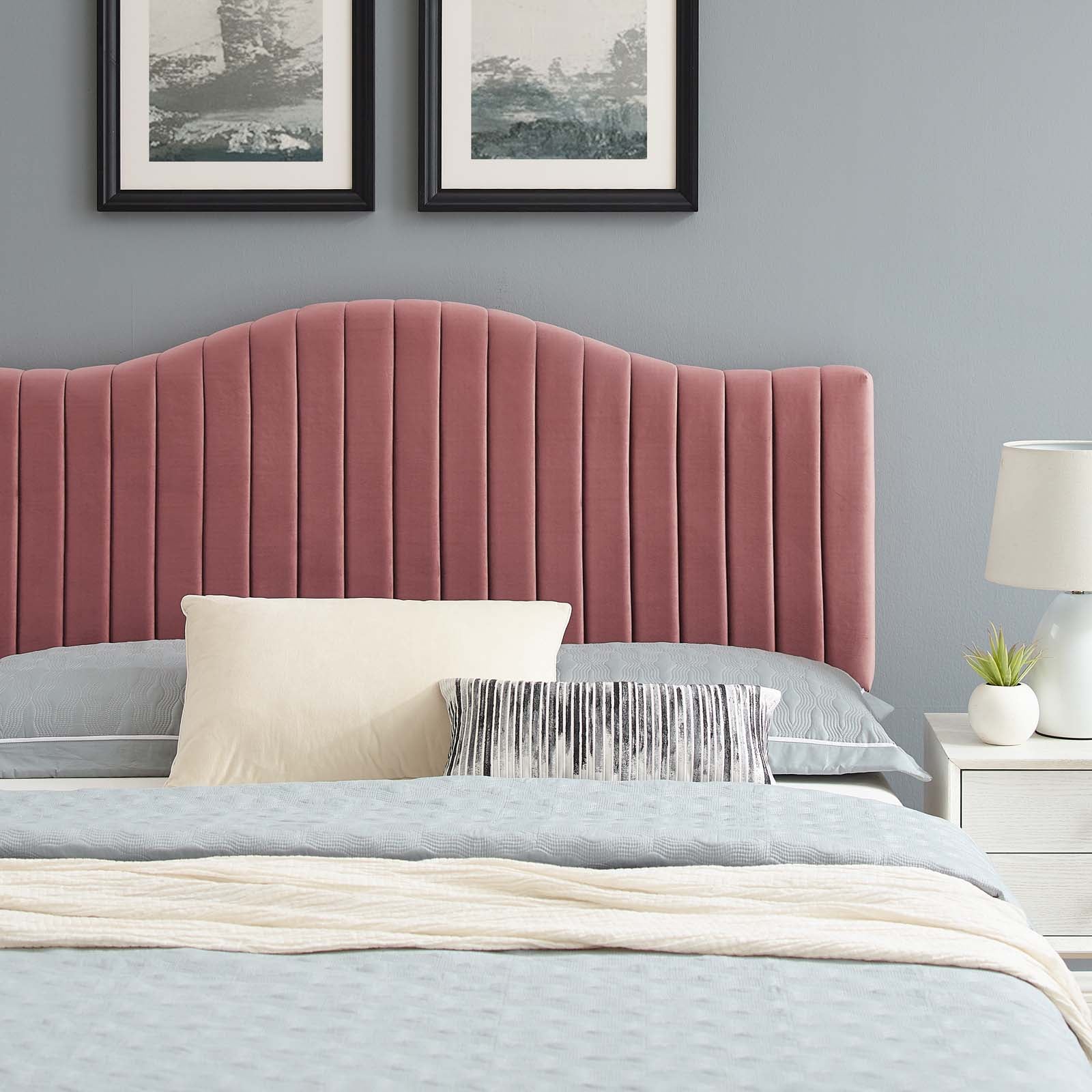 Juniper Channel Tufted Performance Velvet King Platform Bed by Modway