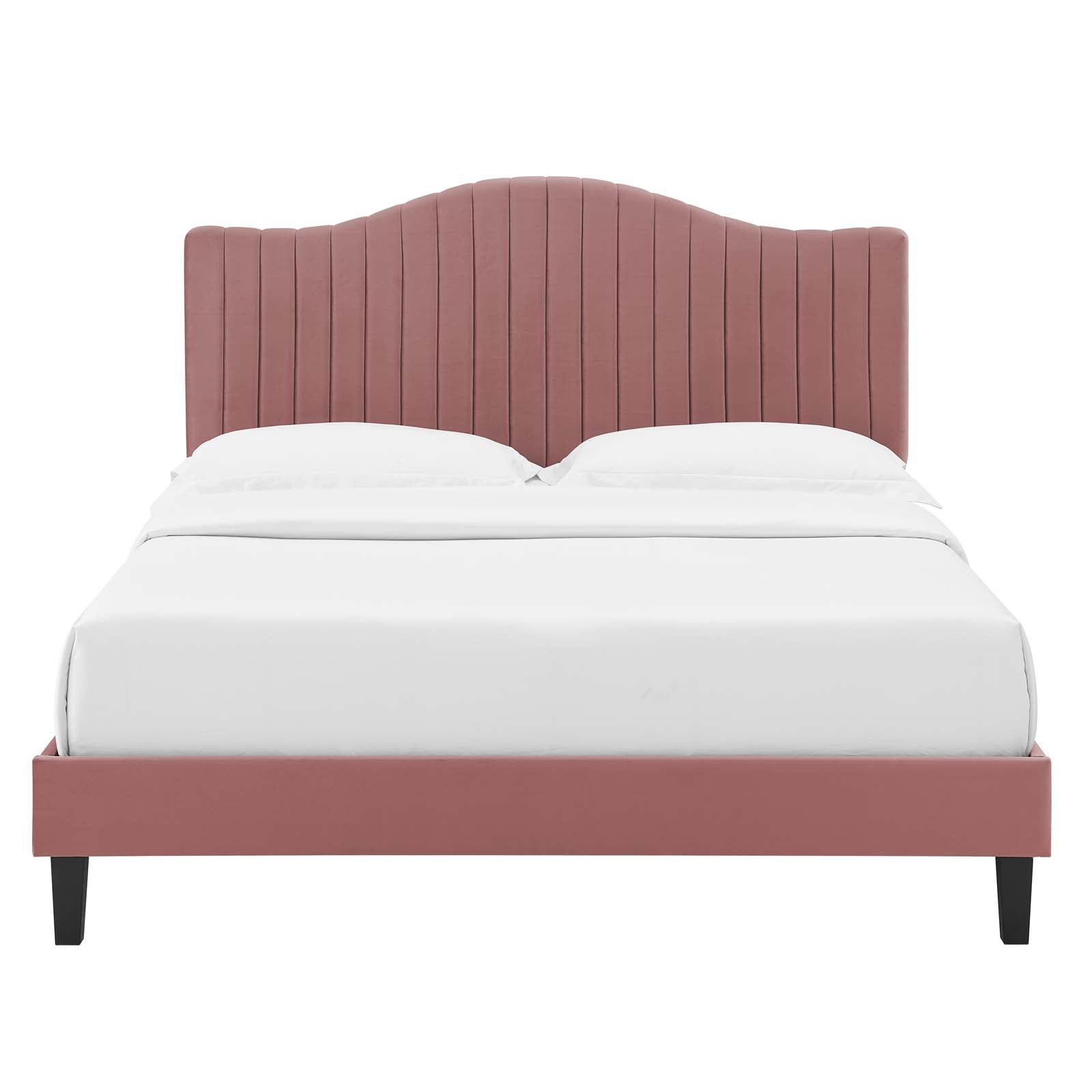 Juniper Channel Tufted Performance Velvet King Platform Bed by Modway