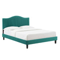 Juniper Channel Tufted Performance Velvet King Platform Bed by Modway